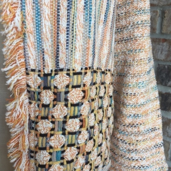 NWT Chico’s Textured Fringe 3/4 Sleeves Sweater 12 - Picture 2 of 6